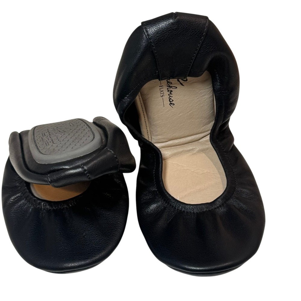 Storehouse Ballet Flats Black Leather Women's Size 8 Foldable with Dustbag - Picture 3 of 7